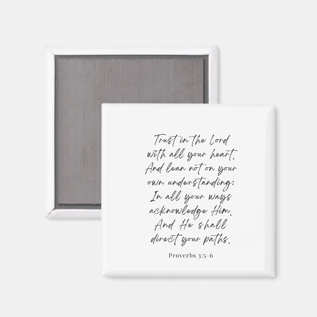Proverbs 3:5-6 Trust in the Lord Magnet (Front/Back)