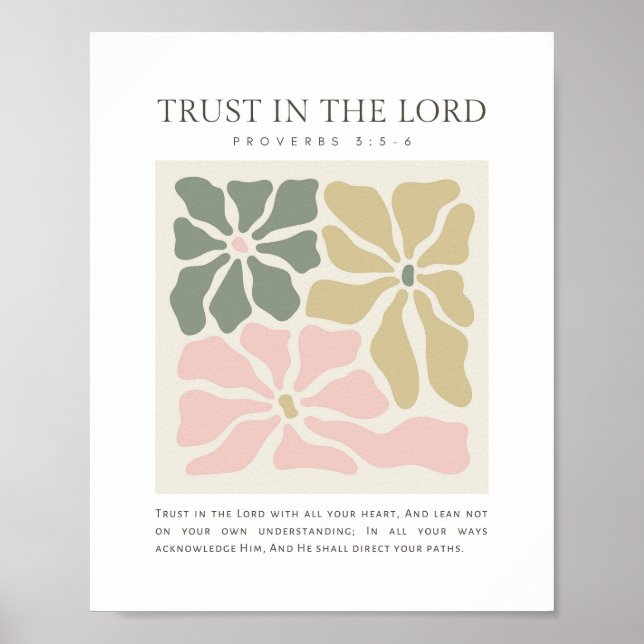 Proverbs 3:5-6 Trust in the Lord Poster (Front)