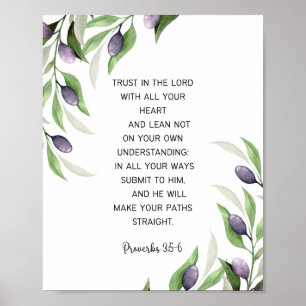 Proverbs 3:5-6 Trust in the Lord Poster