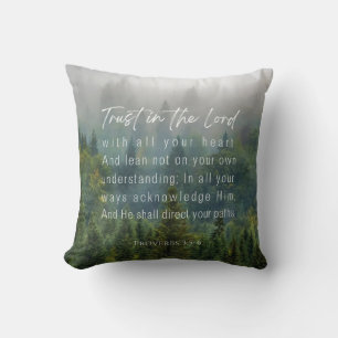 Proverbs 3:5-6 Trust in the Lord Throw Pillow