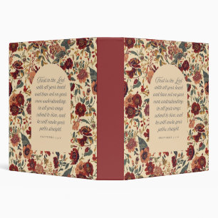 Proverbs 3:5–6 Trust in the Lord Vintage Floral Binder