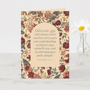 Proverbs 3:5–6 Trust in the Lord Vintage Floral Card