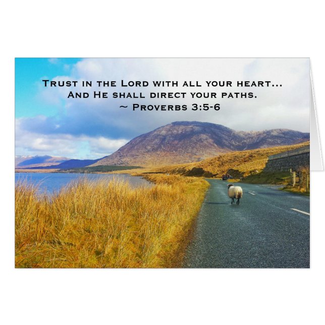 Proverbs 3:5-6 Trust the Lord, Ireland Card (Front Horizontal)