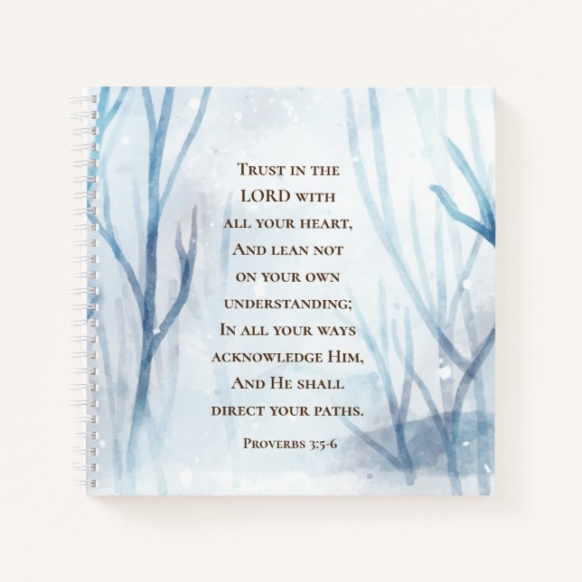 Proverbs 3:5-6 Trust the Lord with all Your Heart Notebook (Front)