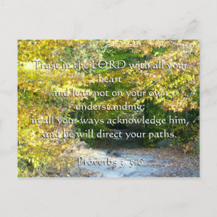 Proverbs 3, 5-6 trust with your heart card