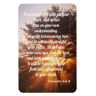 Proverbs 3:5-8 magnet