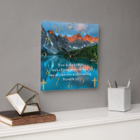 Proverbs 3:5 beautiful moutain lake view 