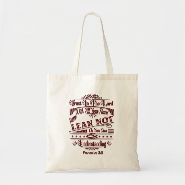 Proverbs 3:5 Budget Tote Bag (Front)