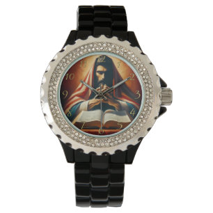 Proverbs 3:5 holy bible with hands watch