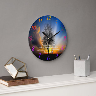 Proverbs 3:5 rd large clock