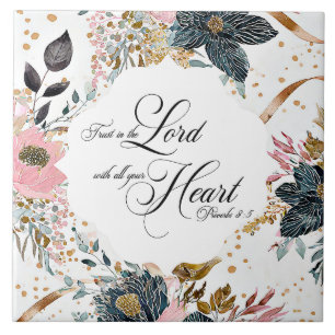 Proverbs 3:5 Trust in the Lord Bible Verse Tile