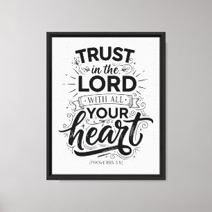 Proverbs 3:5 Trust In The Lord Canvas Print