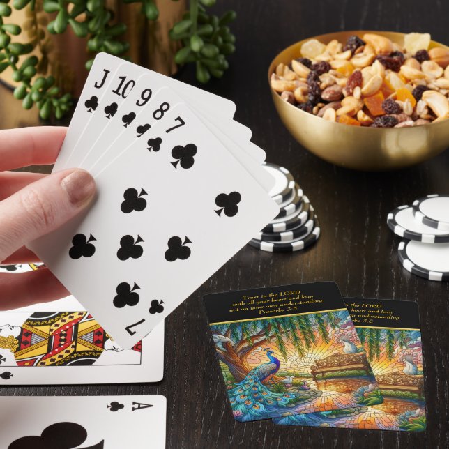 Proverbs 3:5 White Church  Playing Cards (In Situ)