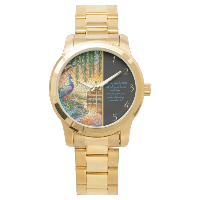 Proverbs 3:5 White Church  Watch (Front)
