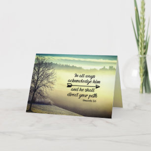 Proverbs 3:6 He shall direct your path Bible Verse Card