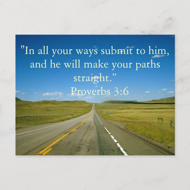 Proverbs 3:6 postcard (Front)