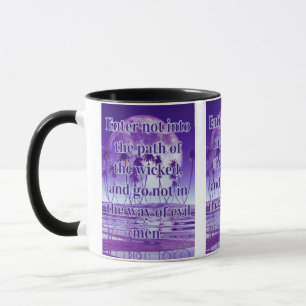 Proverbs 4:14 KJV Bible Verse Pic Two-Tone Mug
