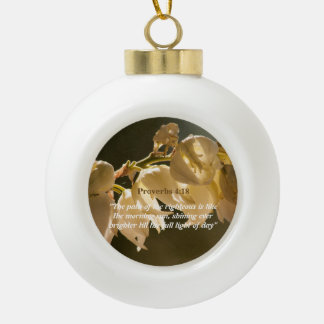 Proverbs 4:18 ceramic ball christmas ornament