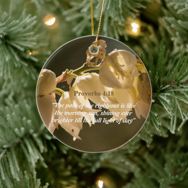 Proverbs 4:18 ceramic ornament (Tree)