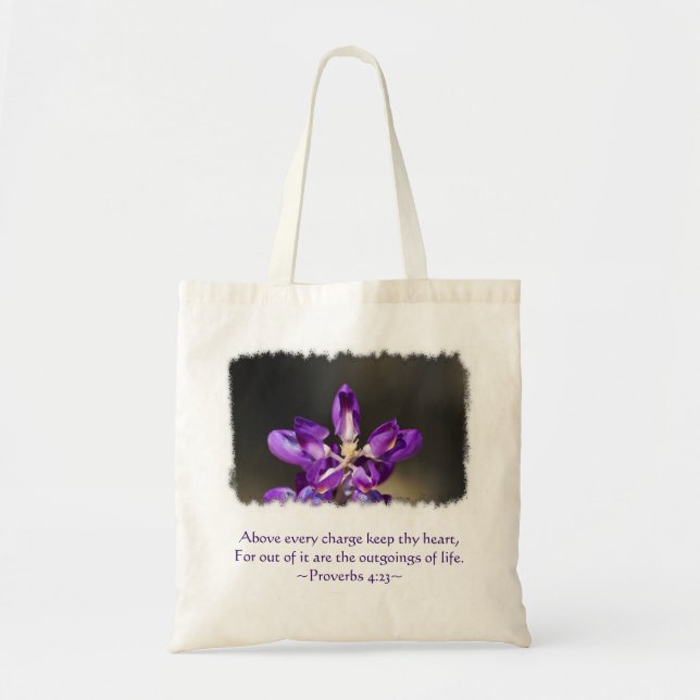 Proverbs 4:23 tote bag (Front)