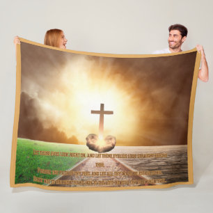 Proverbs 4:25-27 Cozy Bible Verse Fleece Blanket