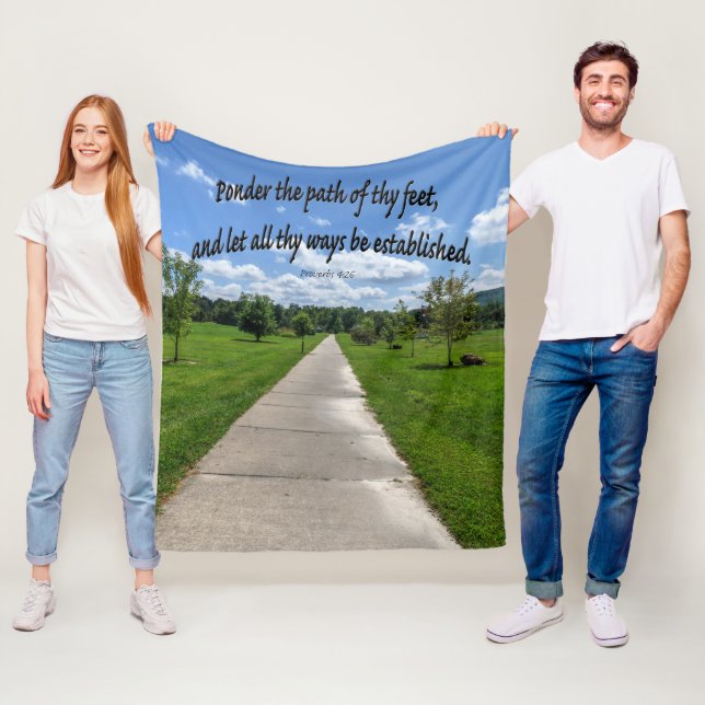 Proverbs 4:26 fleece blanket (In Situ)