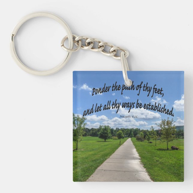 Proverbs 4:26 keychain (Front)