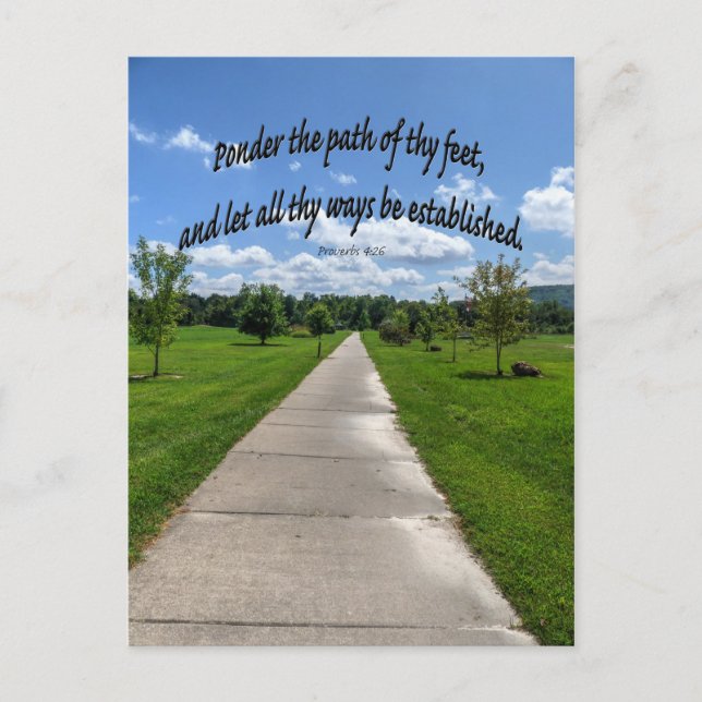 Proverbs 4:26 postcard (Front)