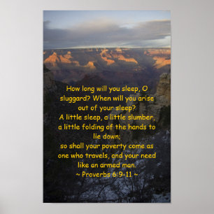 Proverbs 6:9-11 Poster