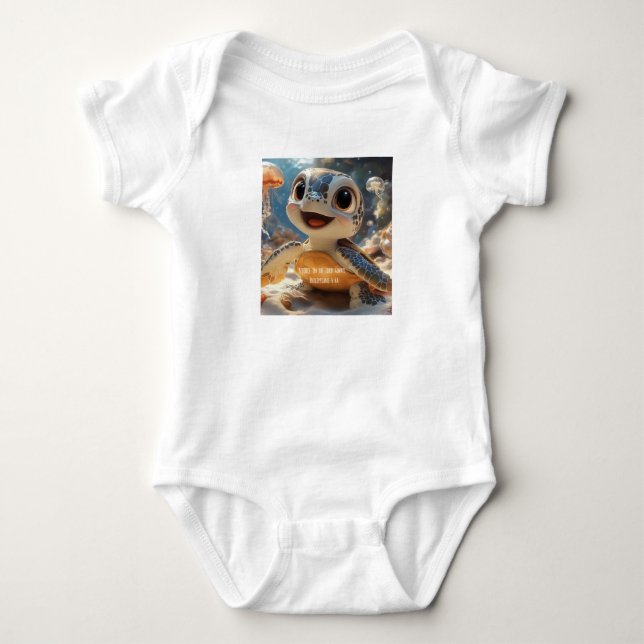Proverbs and Turtle  Baby Bodysuit (Front)