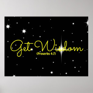 Proverbs Bible verse Get Widsom Poster