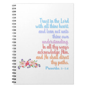 Proverbs Bible Verse Notebook