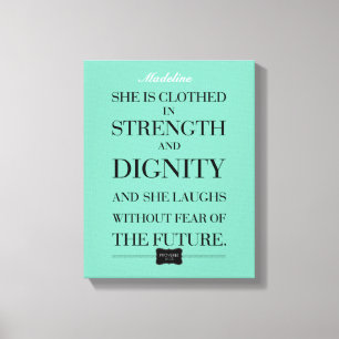 Proverbs Quote Custom Name Wrapped Canvas