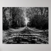 Proverbs Scripture Train Track Poster