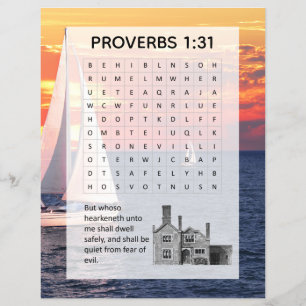 Proverbs Sunset Sailing Church Activity Flyer