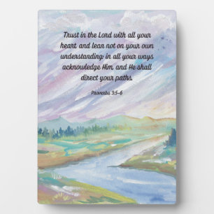 Proverbs Trust in the Lord Bible Verse Sign 5x7 Plaque
