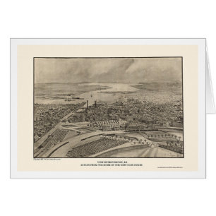Providence, carte panoramique de RI - 1896