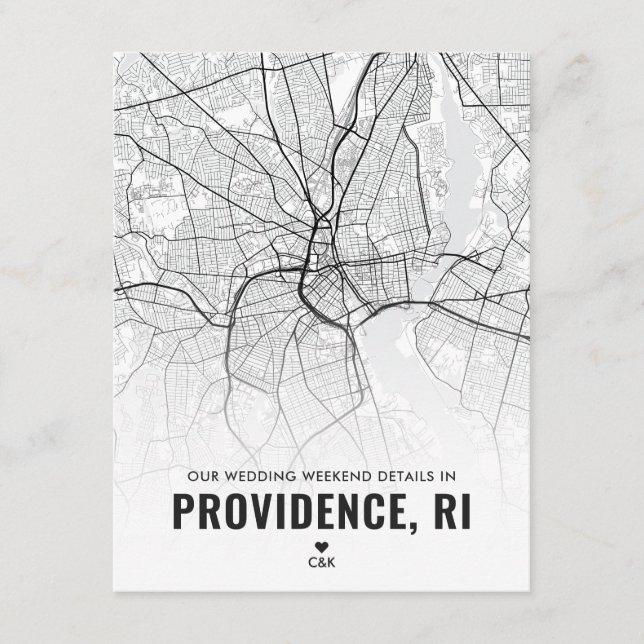 Providence Mariage Weekend Details Carte de boîtie (Devant)
