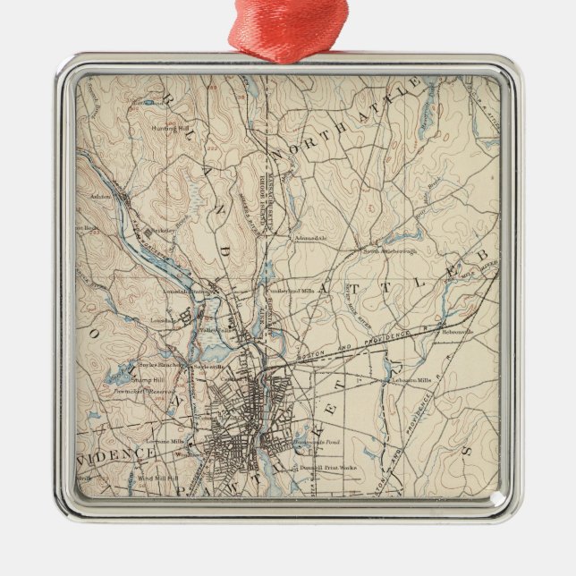 Providence, Massachusetts Metal Ornament (Front)