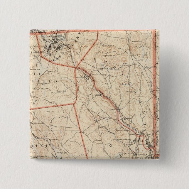 Providence, Rhode Island 2 Inch Square Button (Front)