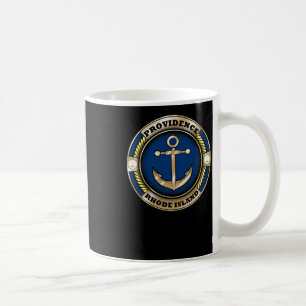Providence Rhode Island Anchor Emblem Sticker Coffee Mug