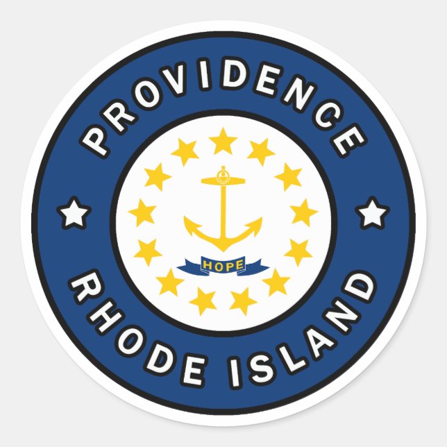 Providence Rhode Island Classic Round Sticker (Front)