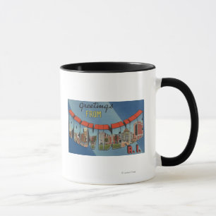 Providence, Rhode Island - Large Letter Scenes Mug