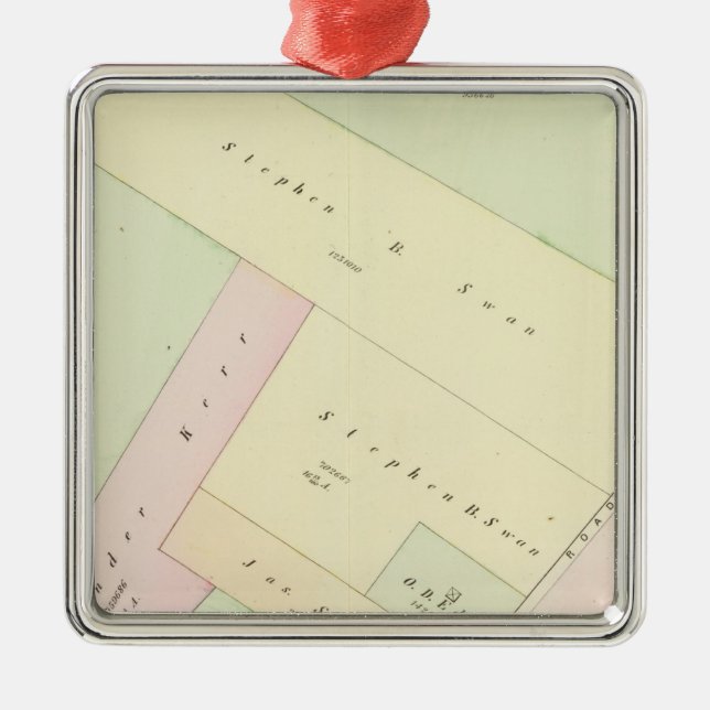 Providence Rhode Island Map Metal Ornament (Front)