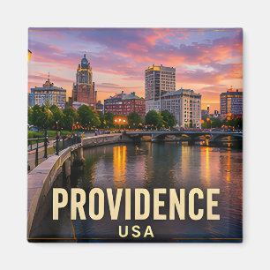 Providence Rhode Island Riverfront Travel Gift Magnet