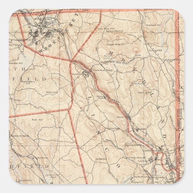 Providence, Rhode Island Square Sticker (Front)