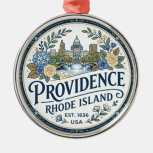 Providence, Rhode Island USA Metal Ornament