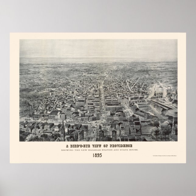 Providence, RI Panoramic Map - 1894 Poster (Front)