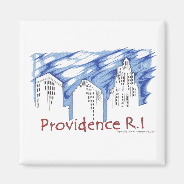 Providence with Blue Skyline Magnet (Front)