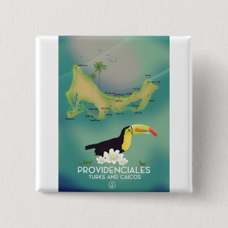 Providenciales turks and caicos 2 inch square button